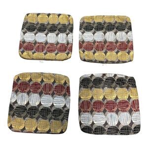 Circles Sunbrella Outdoor Cushion Covers Set Of 4 Lot- Geometric Pattern 14"